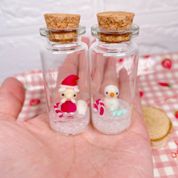 ハンドメイド　小瓶に入ったクリスマス　小瓶　クリスマス　サンタ　　ミニチュア 7枚目の画像