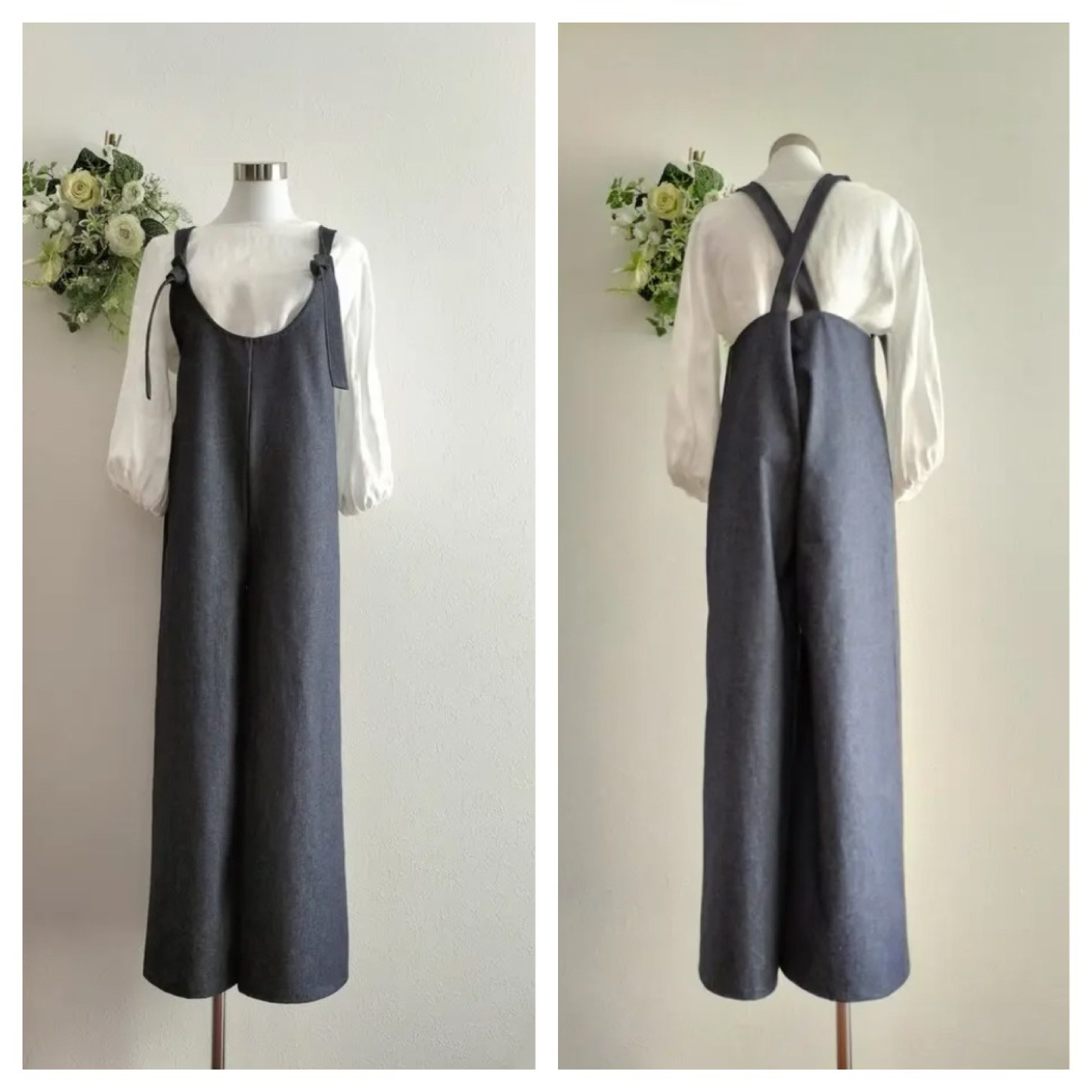creema購入 サロペットパンツ 受注製作/児島デニムサロペットパンツ オールインワン