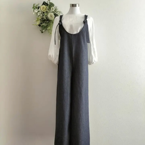 creema購入 サロペットパンツ 受注製作/児島デニムサロペットパンツ オールインワン