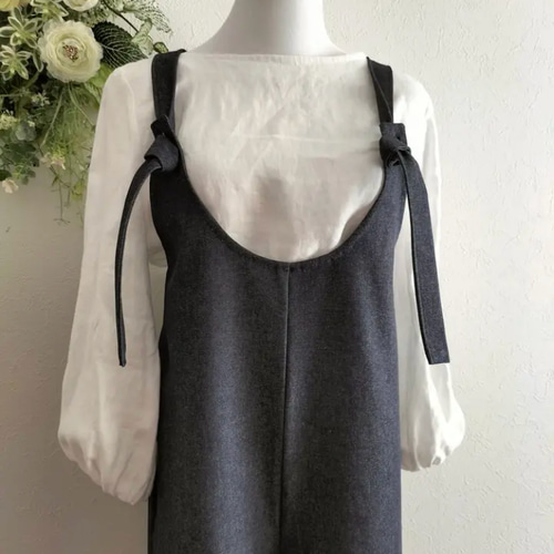 受注製作/児島デニムサロペットパンツ オールインワン