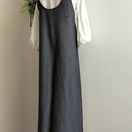 受注製作/児島デニムサロペットパンツ オールインワン