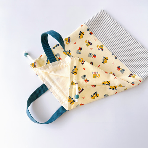 3点セット】《 Toy Cars 》レッスンバッグ 上履き入れ 体操服袋 働く