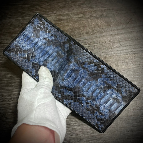 パイソン レザー メンズ財布 レディース財布 折財布 二つ折り パイソン レザー メンズ財布 レディース財布 折財布 二つ折り