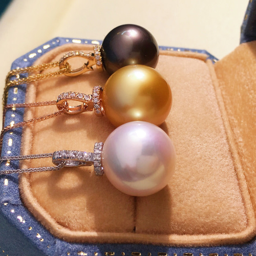 高級】白蝶真珠 万能金具ペンダントトップk18 ペンダントトップ パール  