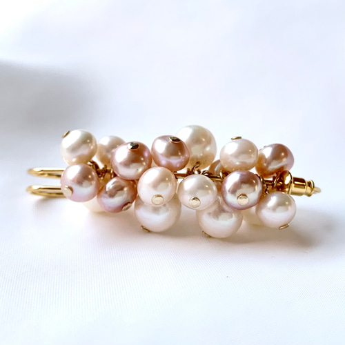 Vlas Blomme 天然パール ピン アクセサリー 淡水パール ブローチ