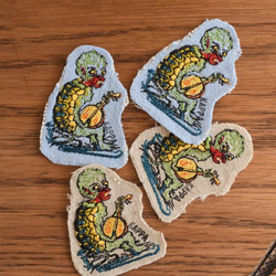 刺繍のあっぷりけ[シンガーソング河童]浮世絵の妖怪 ワッペン