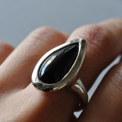 Onyx Bezel Setting Ring　ブラックオニキス リング　 2枚目の画像