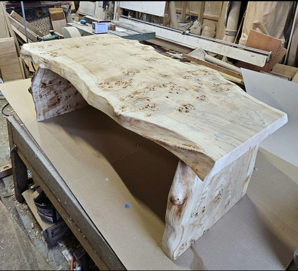 ポプラ　一枚板　センターテーブル　ローテーブル 座卓　ベンチ 