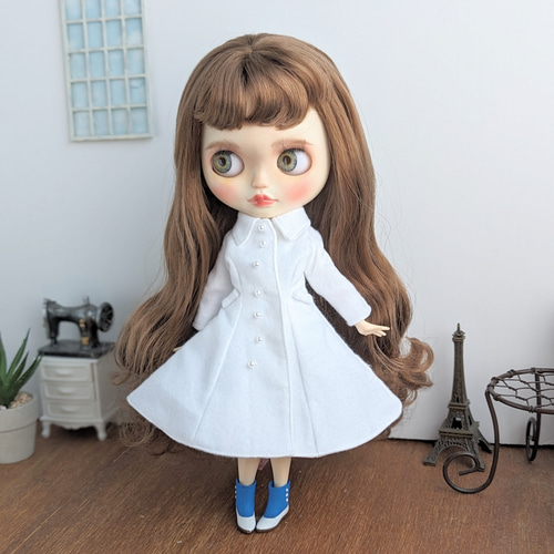 140.※ブライスアウトフィット※1/6ドール※冬服※黒のウール素材の