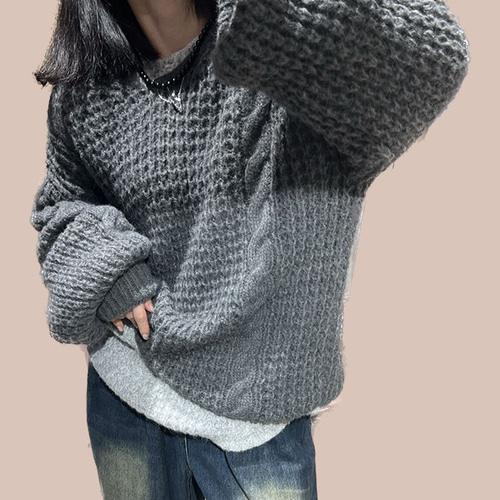 新作再販】大人カジュアルVネックゆったりふわふわニット 新作再販】大人カジュアルVネックゆったりふわふわニット