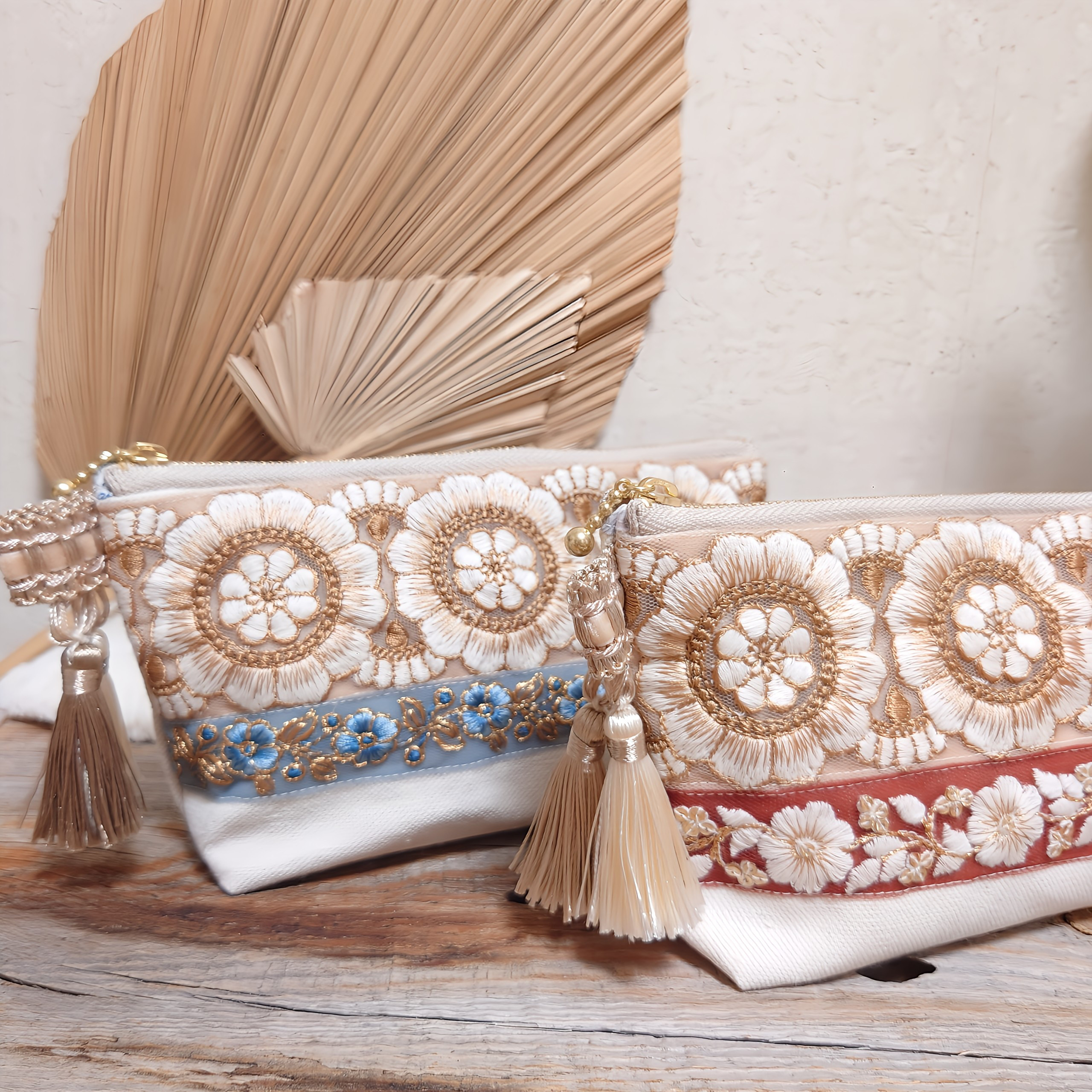 インド刺繍リボン ポーチ ポーチ Jewelino 通販 16796736