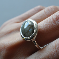 Labradorite Bezel Setting ring 　ラブラドライト リング　 5枚目の画像