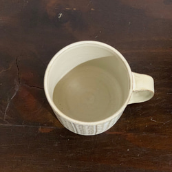 陶器　ニット柄のマグカップ 4枚目の画像