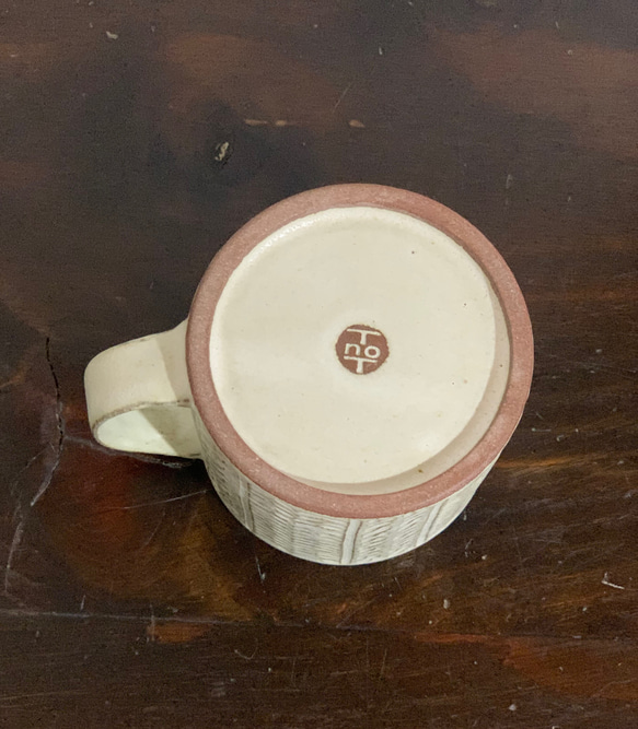陶器　ニット柄のマグカップ 5枚目の画像