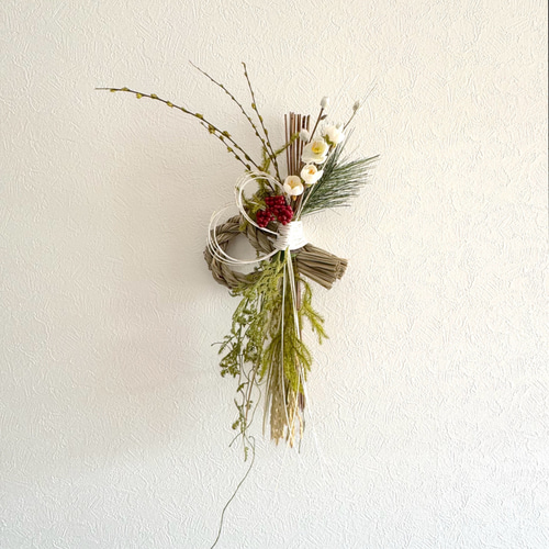 2026年 しめ縄【正月飾り】｜ 和モダン・玄関飾り｜謹賀新年 ／迎春