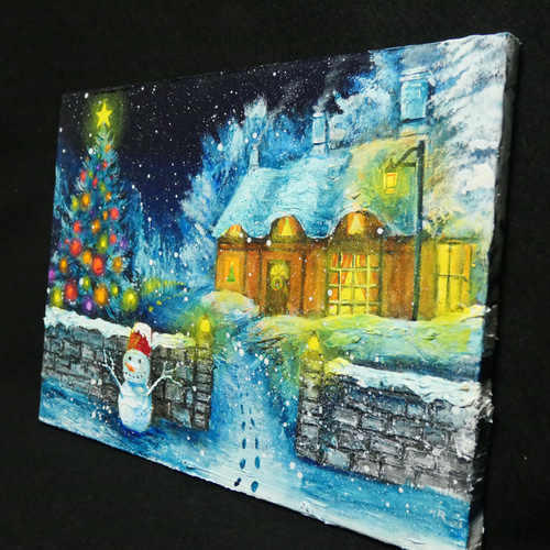 油絵 絵画 【クリスマス・イブ】 絵画 HR 通販｜Creema