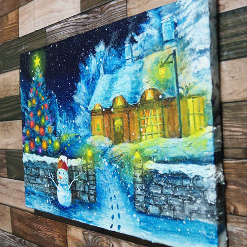 油絵 絵画 【クリスマスの夜】 絵画 HR 通販 16796995|Creema 油絵 絵画 【クリスマスの夜】 絵画 HR 通販 16796995|Creema