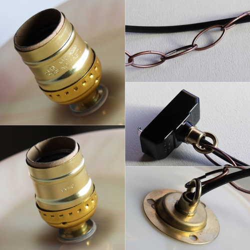 USAヴィンテージ1960年代ピンクミルクガラスシェードのペンダント