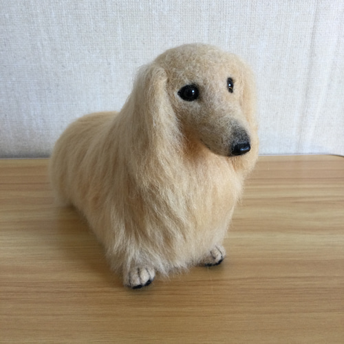 ❤️羊毛フェルト　プロポーズダックス君 手乗り犬〜 手乗りダックスくん〜 (*´∀｀*) #手乗り犬 #羊毛