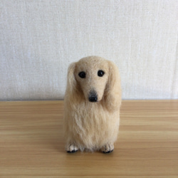 羊毛フェルト ダックスフンド クリーム 羊毛フェルト masapan 通販