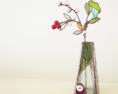 ヴィンテージ　ずっしりと重い金属の花器　難あり 9f83bb69d1ad657d63d77330561573
