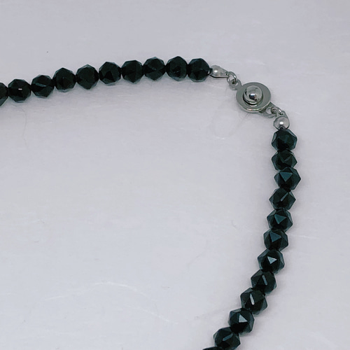 AAAモリオンスターカット8mmネックレス38cm 黒水晶 持ち主守る 不安