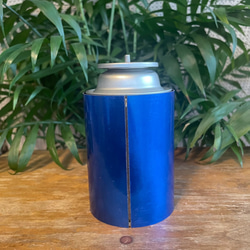 CBジュニア缶(カセットガス)マグネットカバー★ブルーメタ★NOSステッカー付き 6枚目の画像