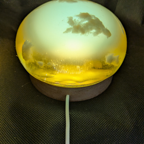 空のおとしもの(AM.7.00) レジンアート 空レジン 卓上照明 スタンド