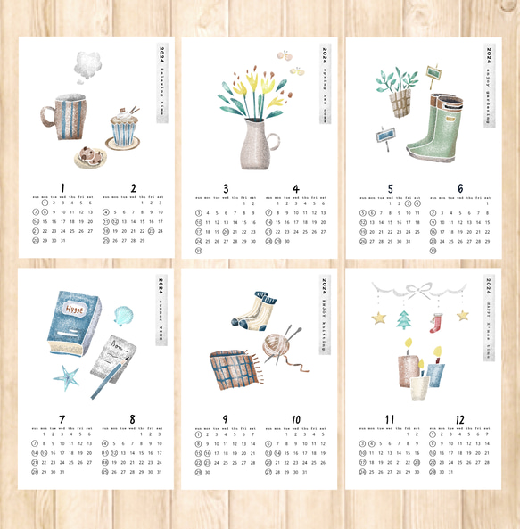 2024 Calendar | TIME at Home | A5サイズ | 1枚目の画像