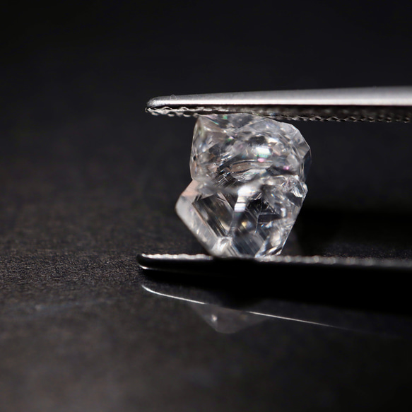 虹入り　透明度抜群　極上　ハーキマー ダイヤモンド　原石　1.46ct 6枚目の画像