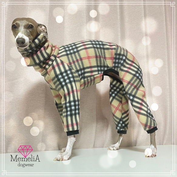 イタグレ用犬服】シックで大人可愛くおしゃれに♡バーバリーチェック風