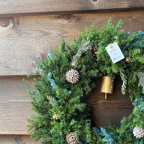 クリスマス2025//クリスマスリースベル付き！ずっとグリーン