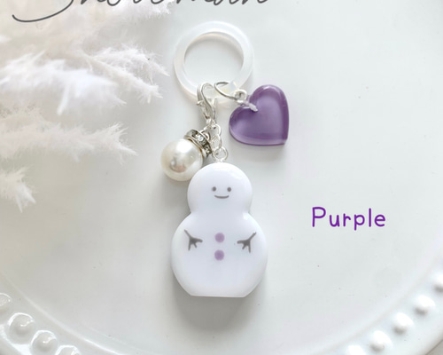 snowman＊アンブレラマーカー チャーム PURPLE キーホルダー