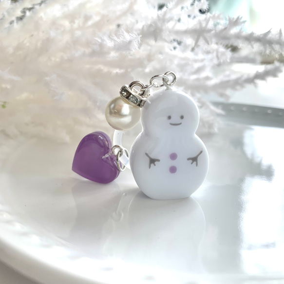 snowman＊アンブレラマーカー チャーム PURPLE 2枚目の画像