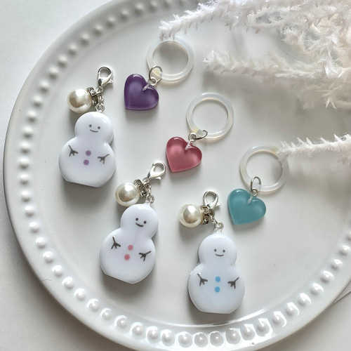 snowman＊アンブレラマーカー チャーム PURPLE キーホルダー