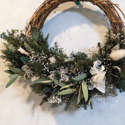 7.クリスマスハーフリース Christmas half wreath 2021 クリスマスハーフリース