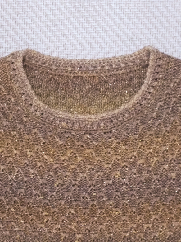 かぎ針ポプコーン編みのセーター 5枚目の画像