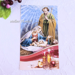 ※☆イエスの誕生を喜ぶ聖家族 ～ご絵～ 木製フレーム入り☆ ver.1 2枚目の画像