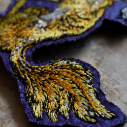 浮世絵_狐の妖怪[九尾の狐]刺繍のブローチ 6枚目の画像