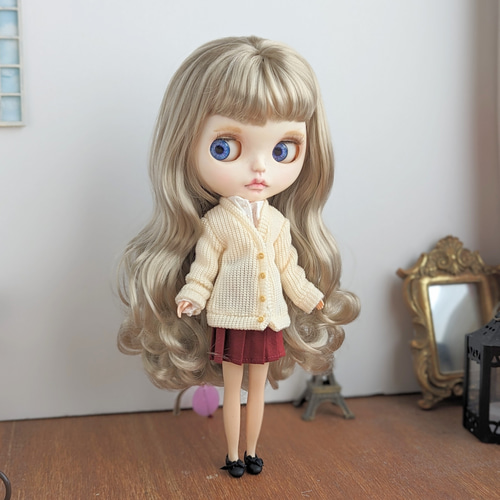 1001※単品※クリーム色のニットカーディガン※ブライスアウト