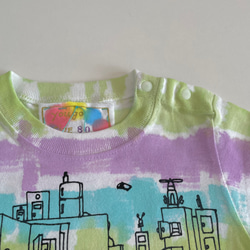 受注制作kidsTシャツ「puzzle city ボーダー」80~140cm対応 3枚目の画像
