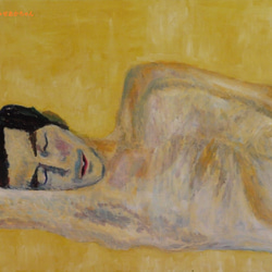 原画「眠る男」P15・油彩 5枚目の画像