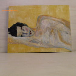 原画「眠る男」P15・油彩 3枚目の画像