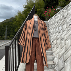 柿渋染め播州織コート23085 コート 布一途 通販 16798597｜Creema