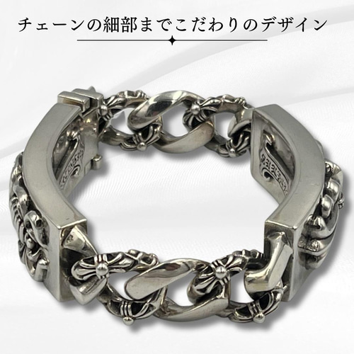 新品 送料無料 シルバー925 チェーン ブレスレット プレート ダガー