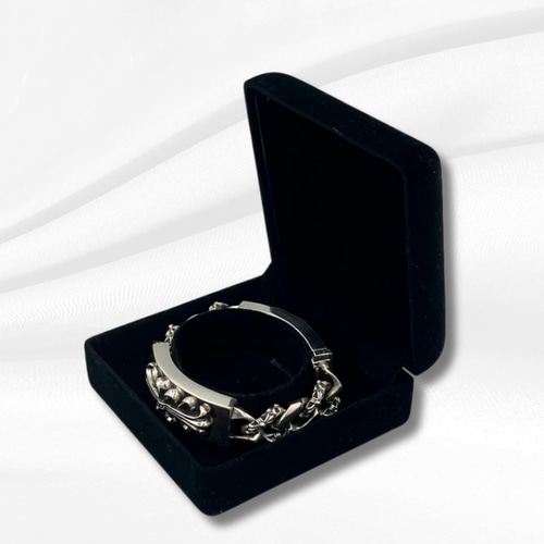 新品 送料無料 シルバー925 チェーン ブレスレット プレート ダガー