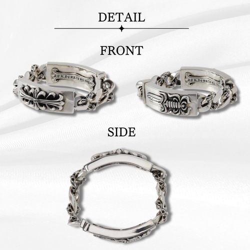 新品 送料無料 シルバー925 チェーン ブレスレット プレート ダガー