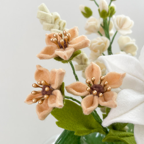 クリスマスブーケ ポインセチア フェルトフラワー アートフラワー