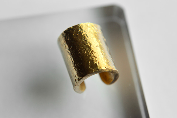 耳夾 10mm 鑲嵌黃銅 金黃銅 第2張的照片