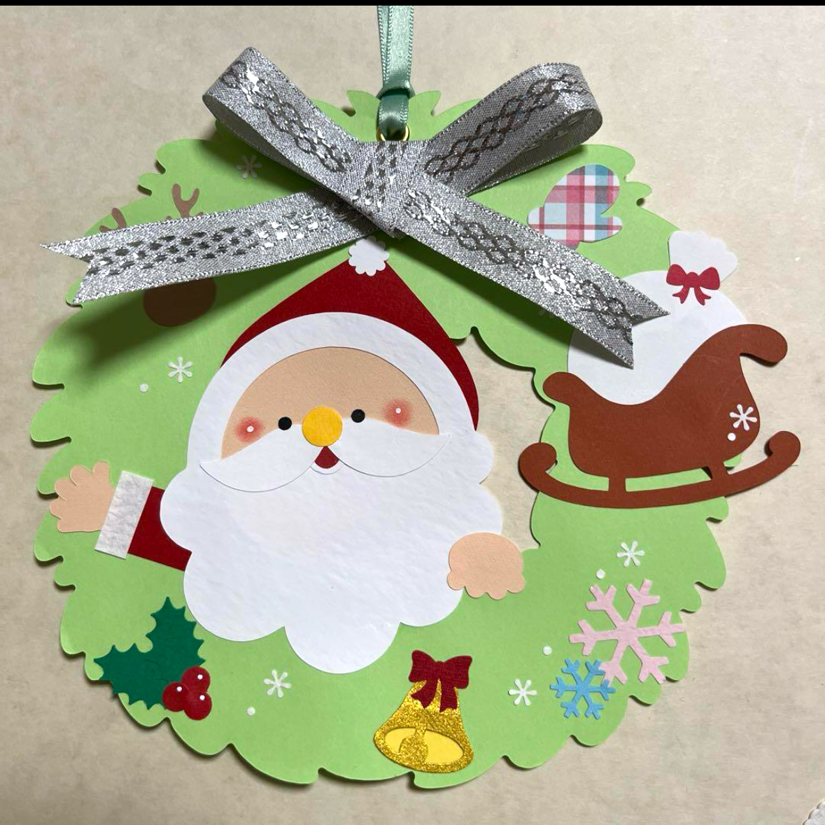 185 クラフトパンチ クリスマスカード 厳つく サンタ トナカイ 6枚セット 